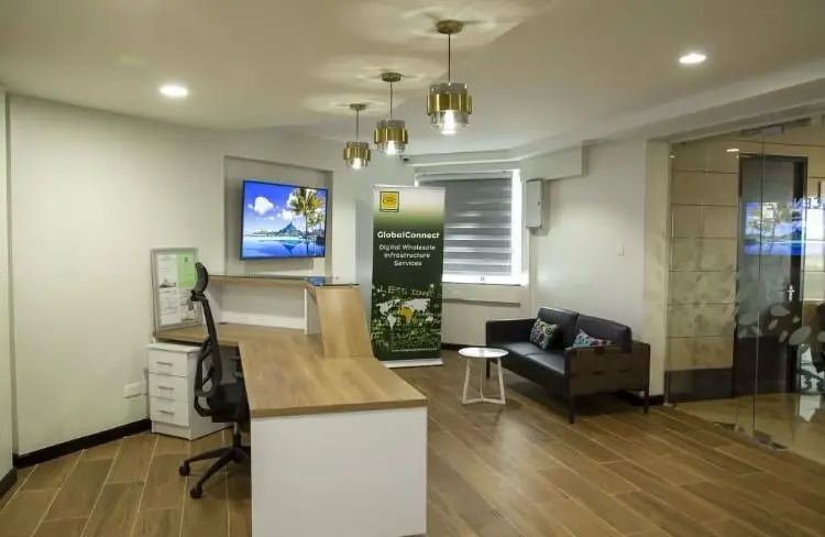 Reception desk done by one of the top interior design companies in kenya.