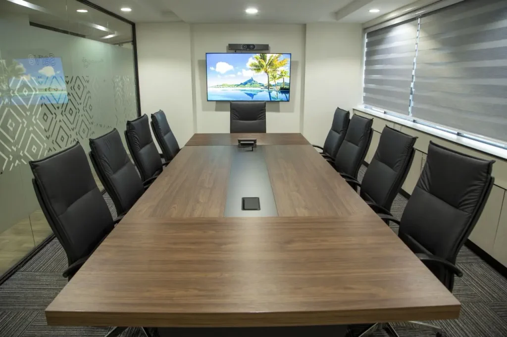 A boardroom designed by office interior designers in Kenya